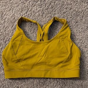 Lululemon Athletica Yellow Sports Bra